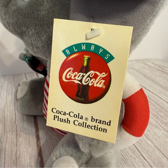Coca Cola Brand Plush Collection 10" Elephant Lifeguard Coke Toy Tags 1993 Vtg - Picture 4 of 13